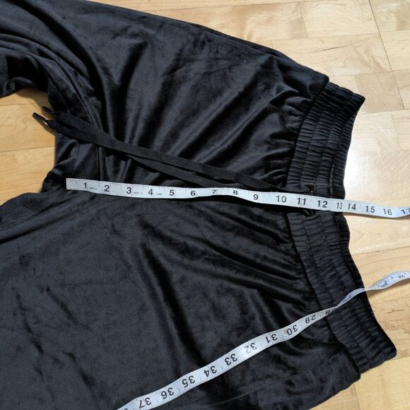 New! Victoria's Secret Women's Sz M Velour Diamante Wide Leg Snap Lounge Pants - Picture 7 of 9